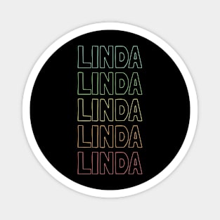 Linda Name Pattern Magnet